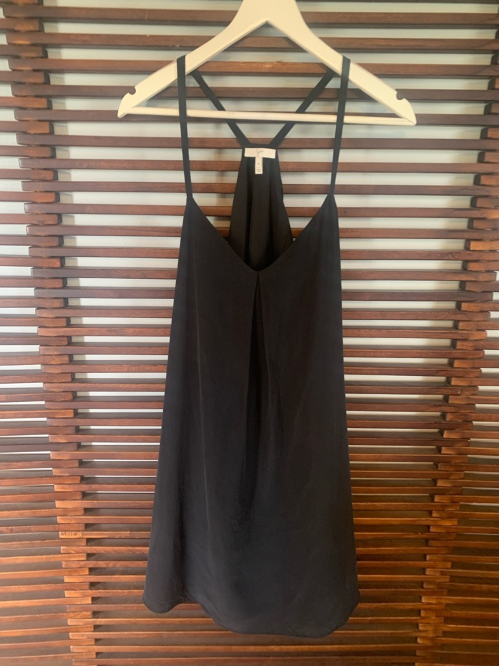 Joie Black Strappy V-Neck Slip Dress